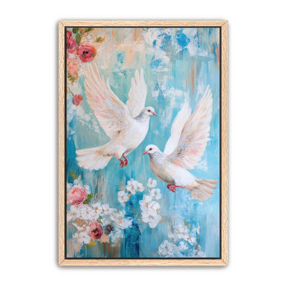 Boho Print of Doves Duo