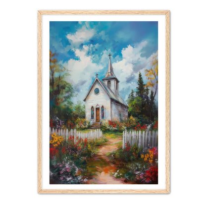 Chapel with Picket Fence
