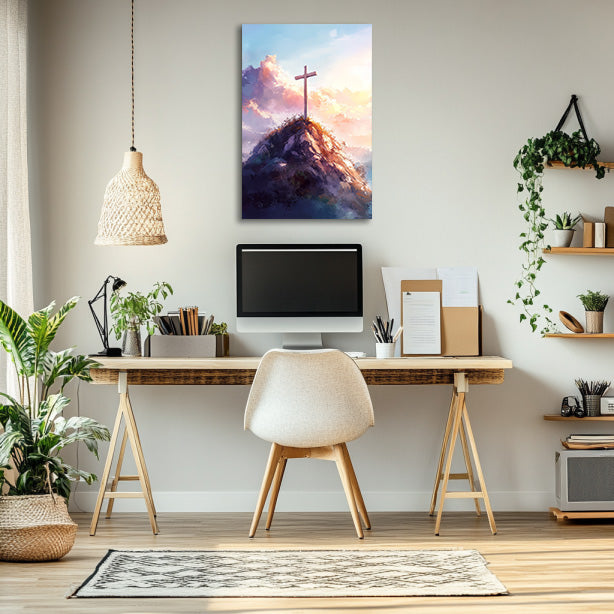 Christian Cross on the Rock