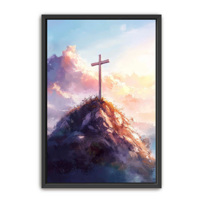 Christian Cross on the Rock