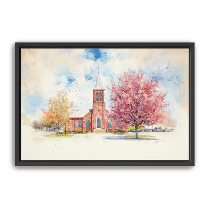 Church Watercolor Print