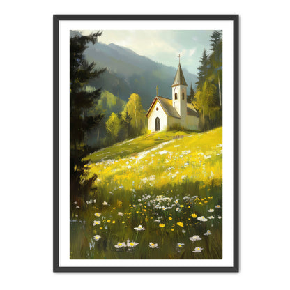 Church by Meadow