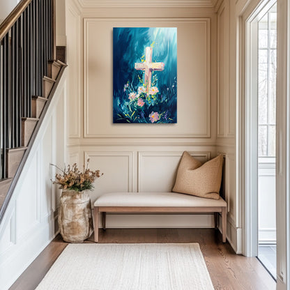 Cross Abstract Flowers