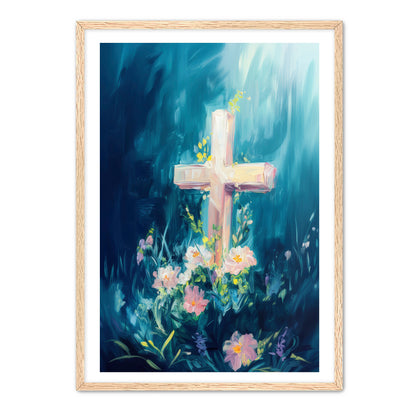 Cross Abstract Flowers