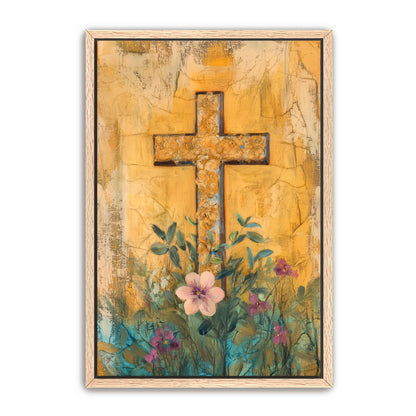 Cross Print on Yellow
