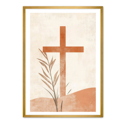 Cross in Desert Print