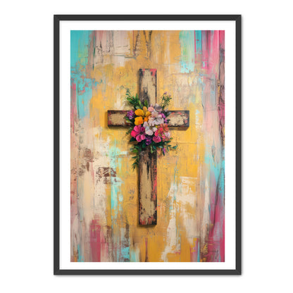 Cross with Flowers On Top