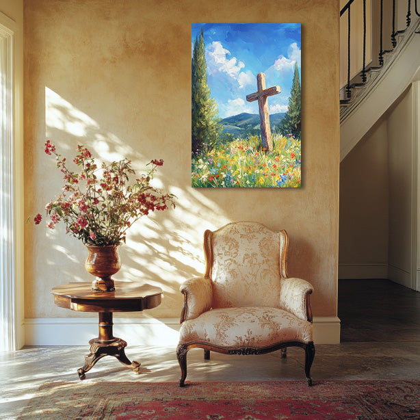 Cross in the Flowers