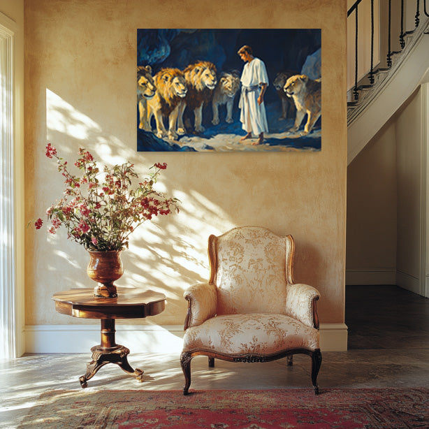 Daniel with Lions in Den