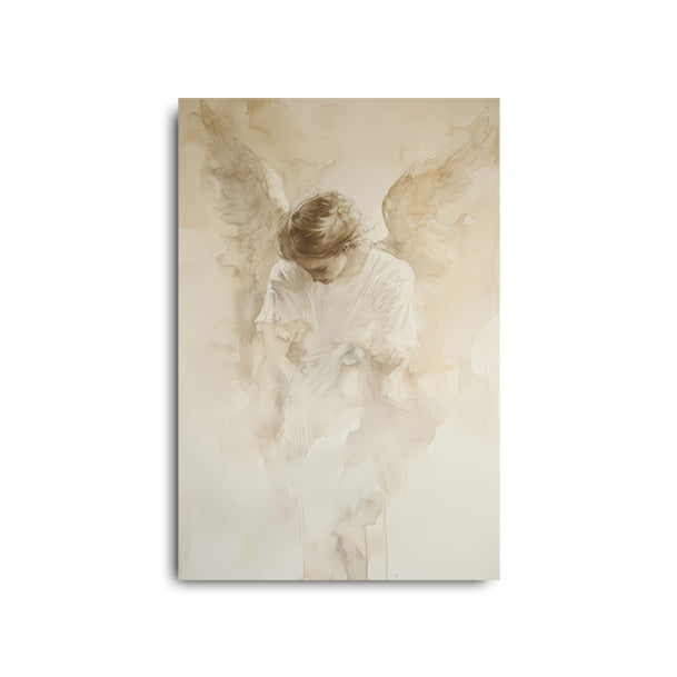 Faded Watercolor Angel Painting
