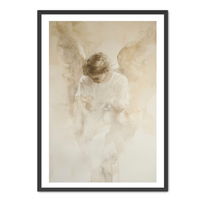 Faded Watercolor Angel Painting