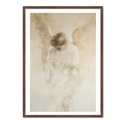 Faded Watercolor Angel Painting