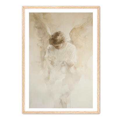 Faded Watercolor Angel Painting