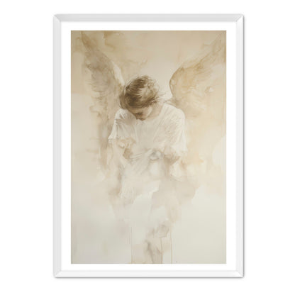 Faded Watercolor Angel Painting