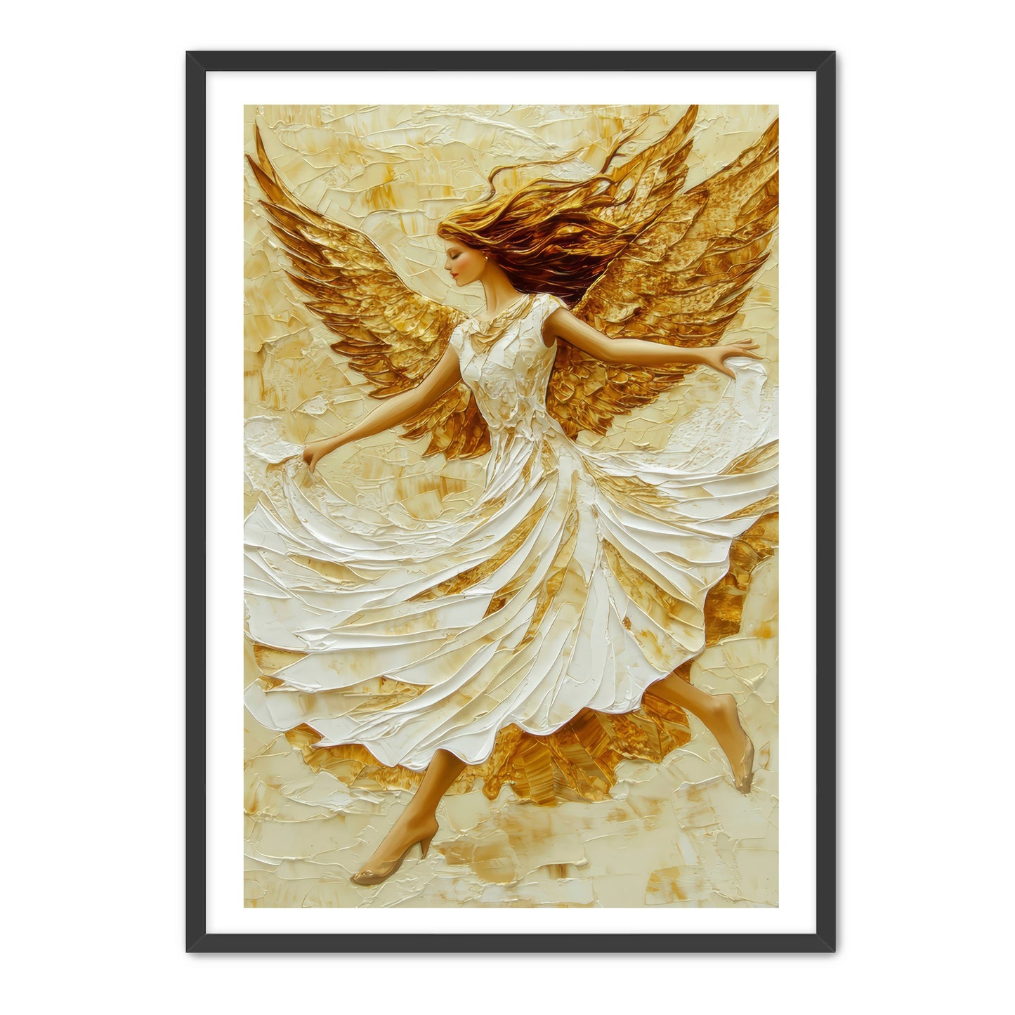 Flowy White Dress Angel Painting