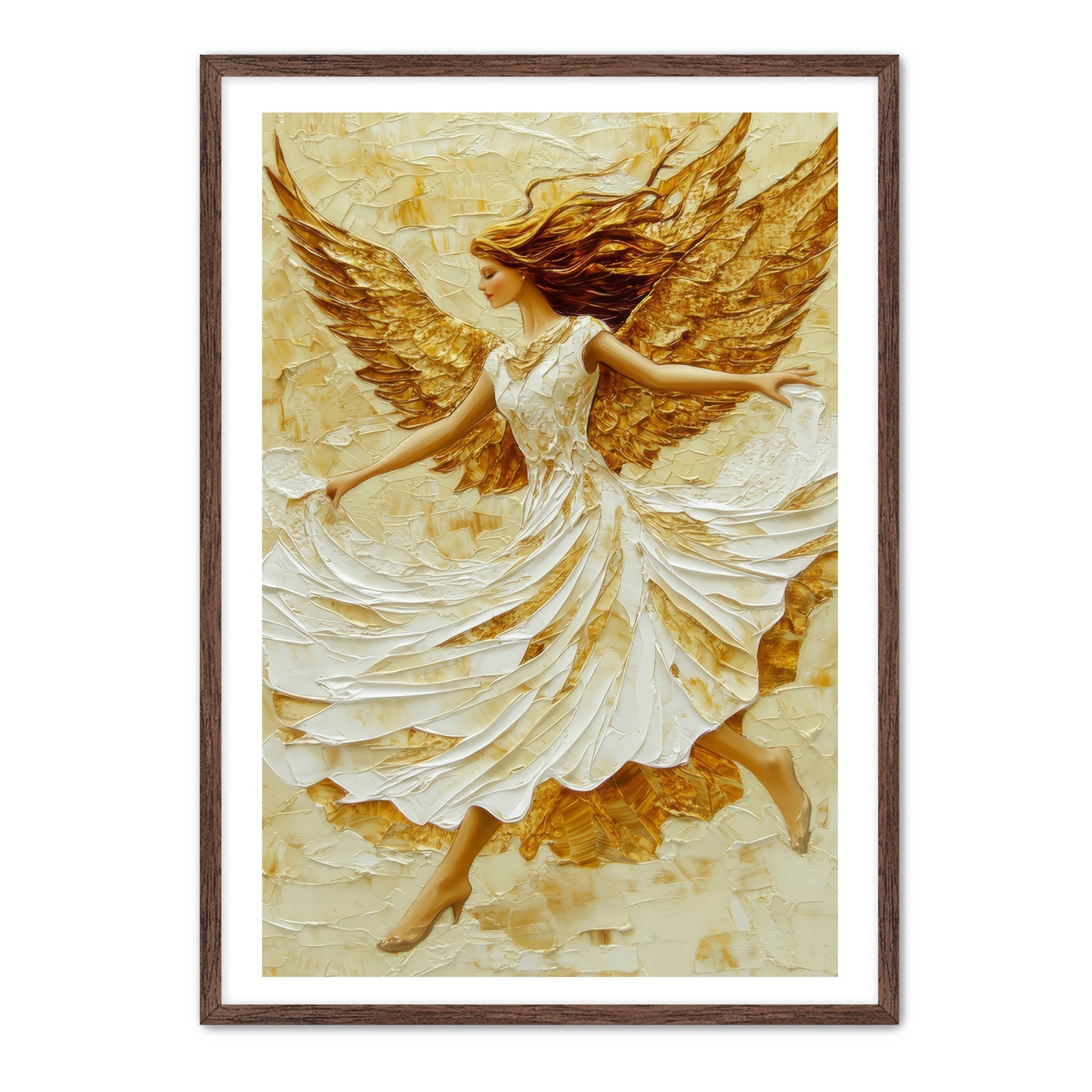Flowy White Dress Angel Painting