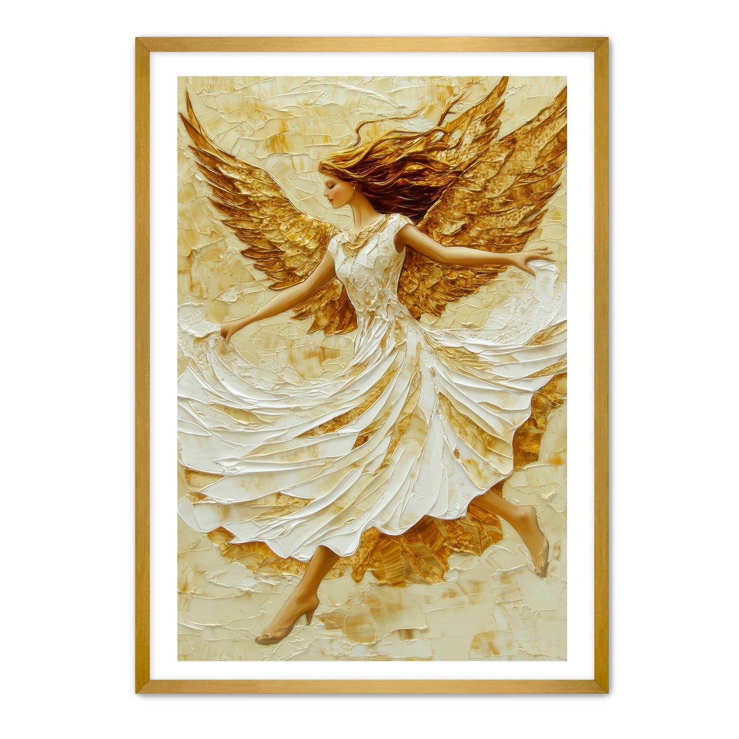Flowy White Dress Angel Painting