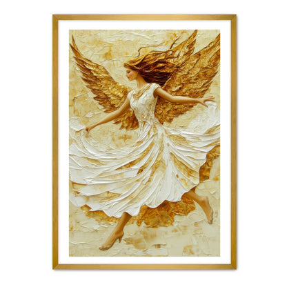 Flowy White Dress Angel Painting