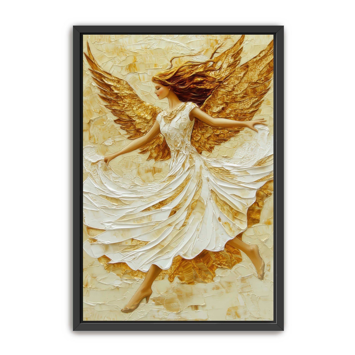 Flowy White Dress Angel Painting