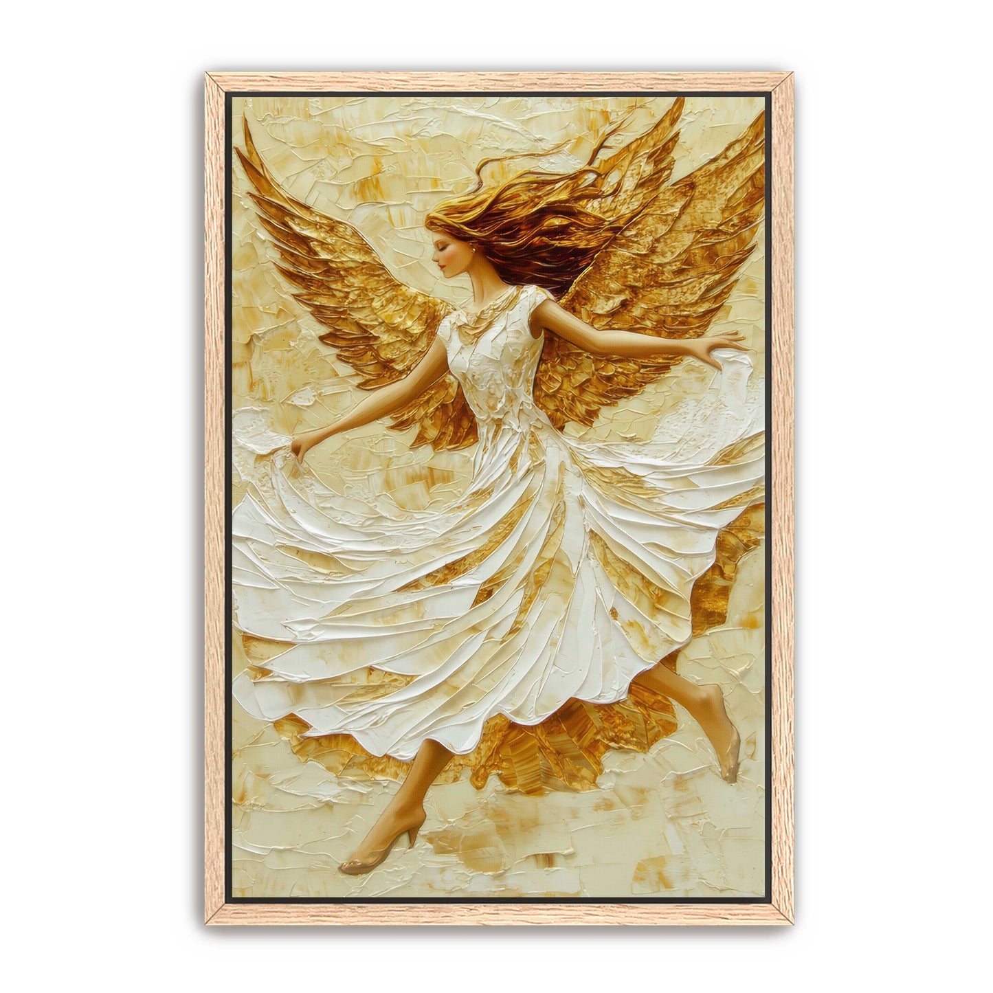 Flowy White Dress Angel Painting