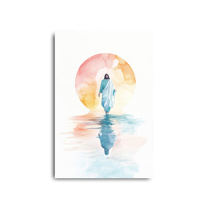 Jesus Walking on Water Watercolor