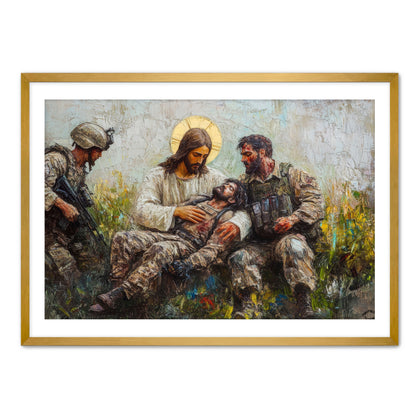 Jesus Healing Wounded Soldier