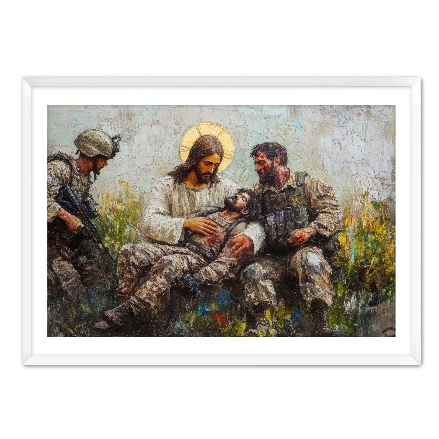 Jesus Healing Wounded Soldier