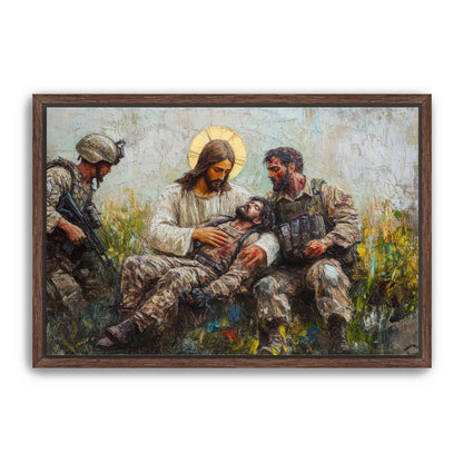 Jesus Healing Wounded Soldier