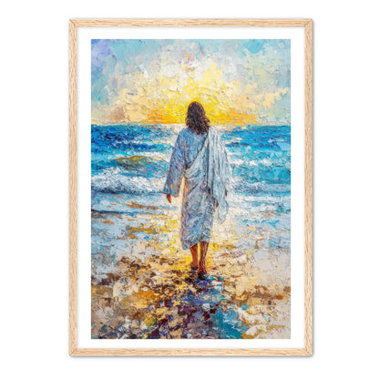Jesus Painting at Beach