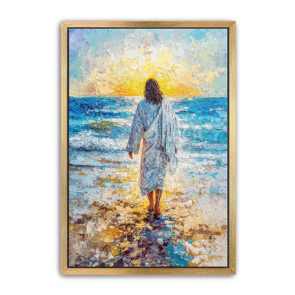 Jesus Painting at Beach