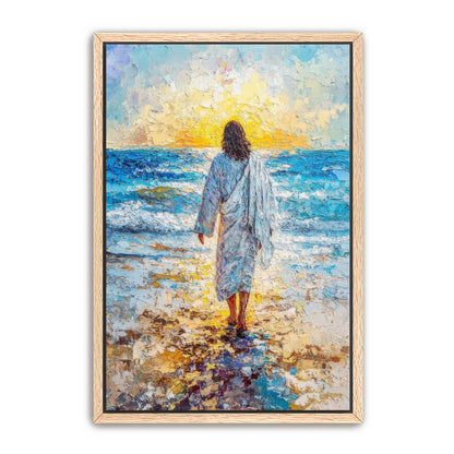 Jesus Painting at Beach