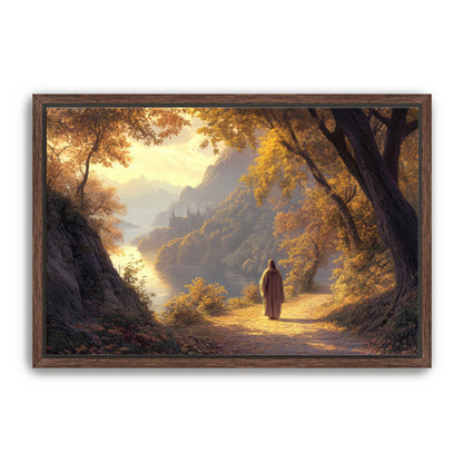 Jesus Walking on Path