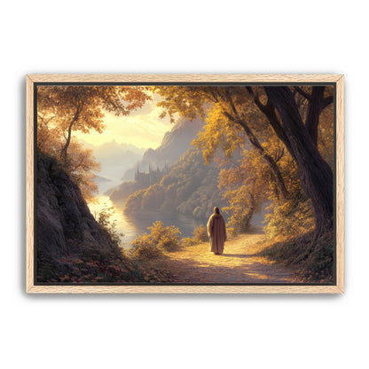 Jesus Walking on Path