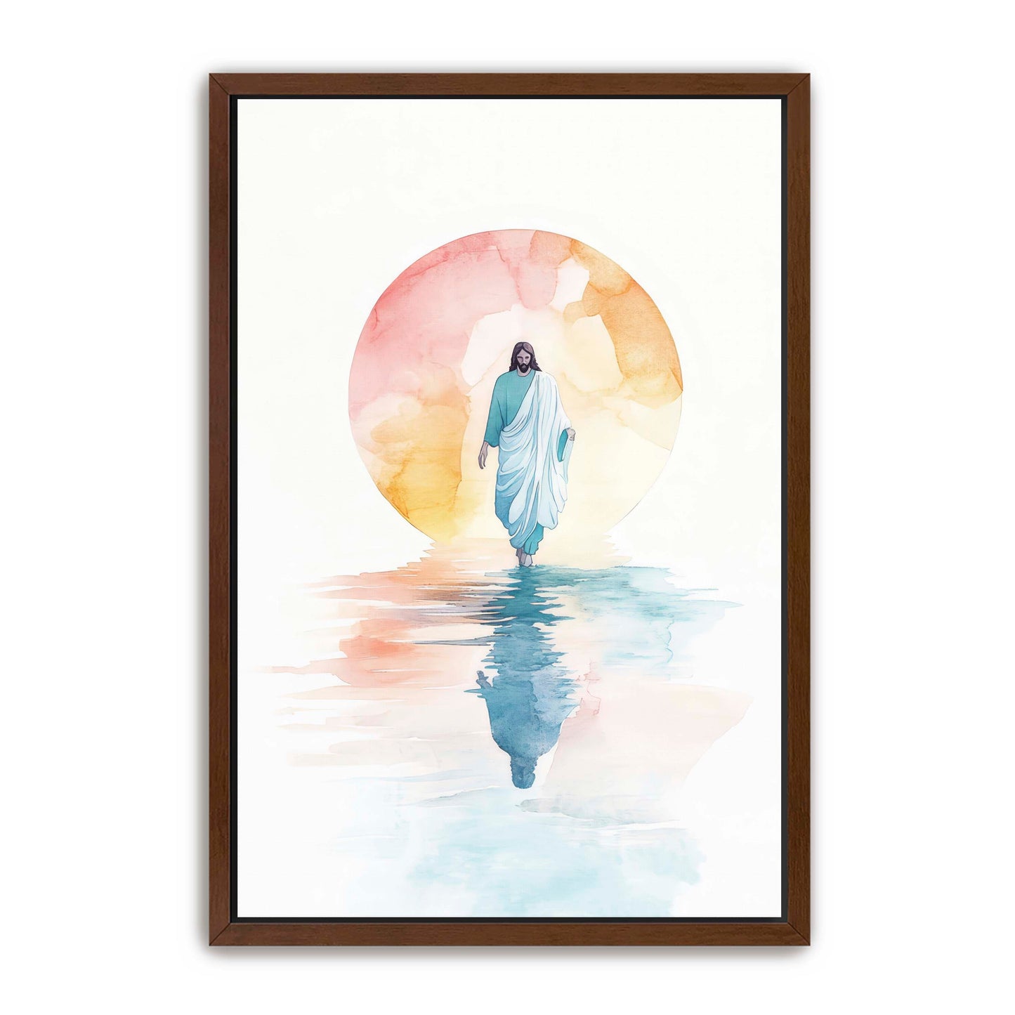Jesus Walking on Water Watercolor