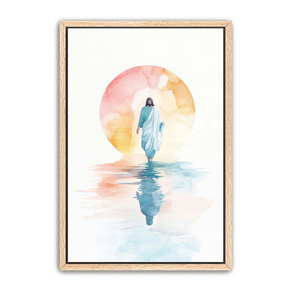 Jesus Walking on Water Watercolor