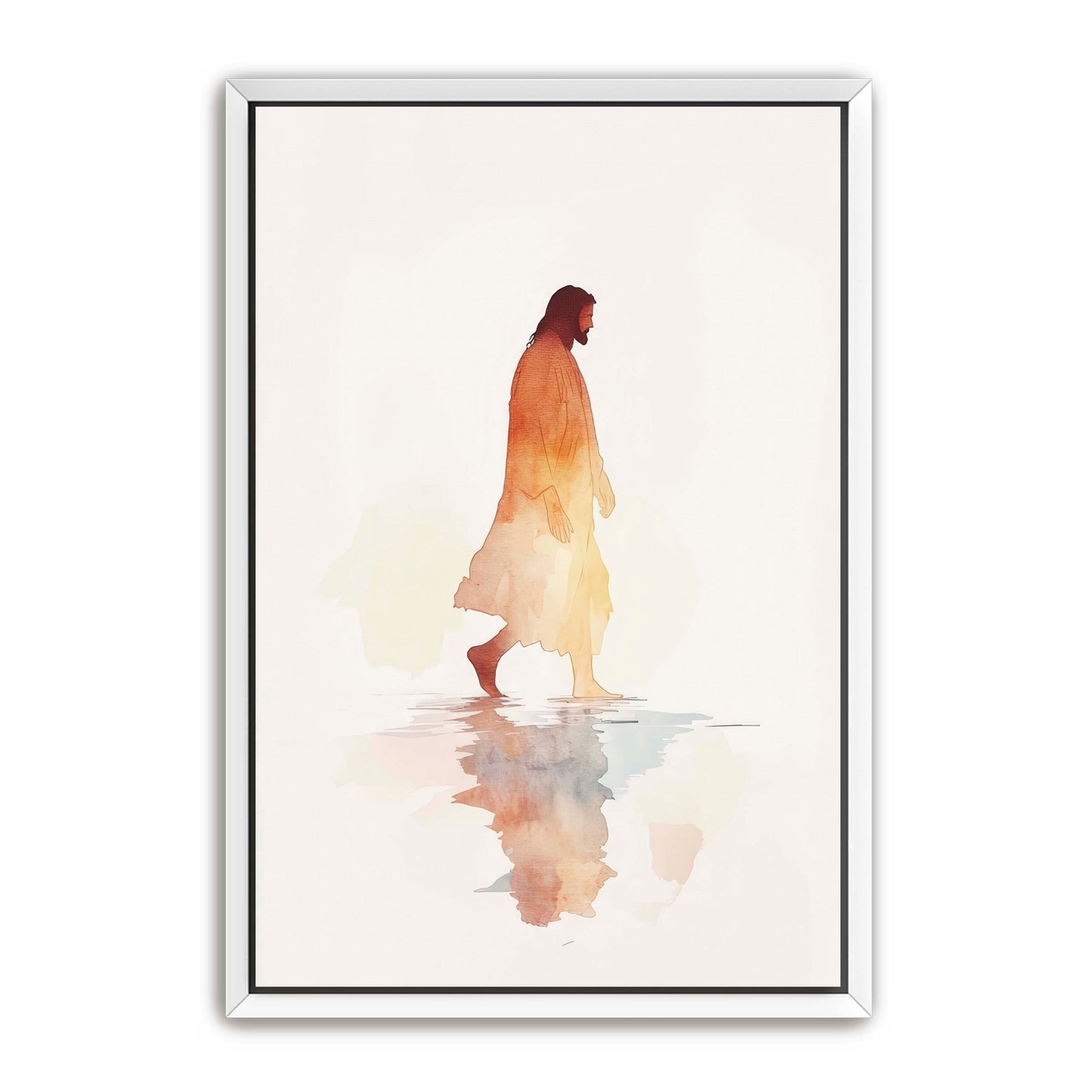 Jesus Watercolor on Water