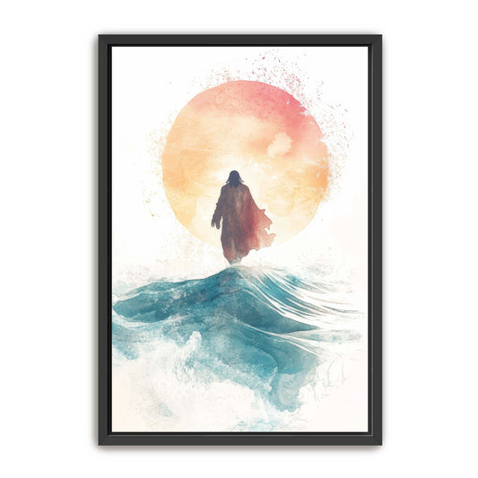 Jesus Watercolor on Water