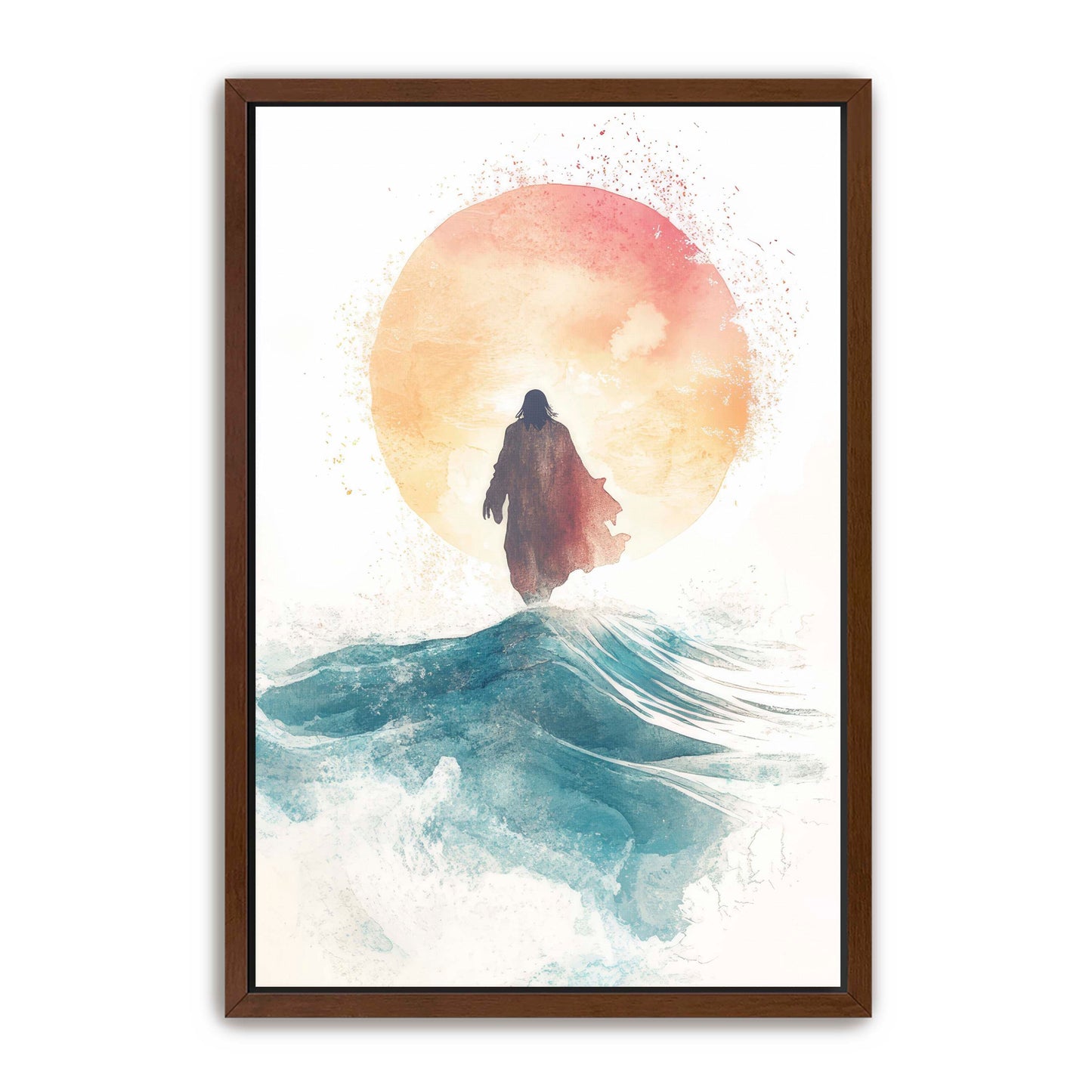 Jesus Watercolor on Water