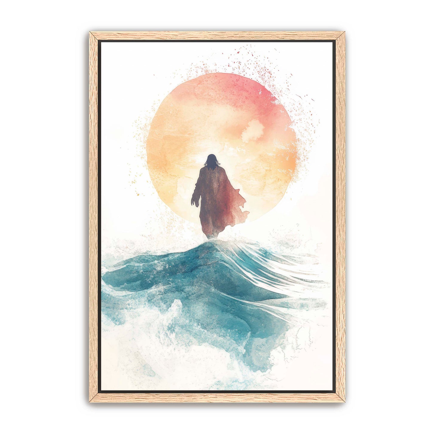 Jesus Watercolor on Water