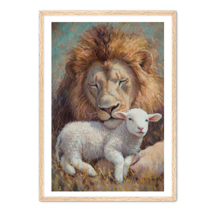 Lion Protecting Lamb