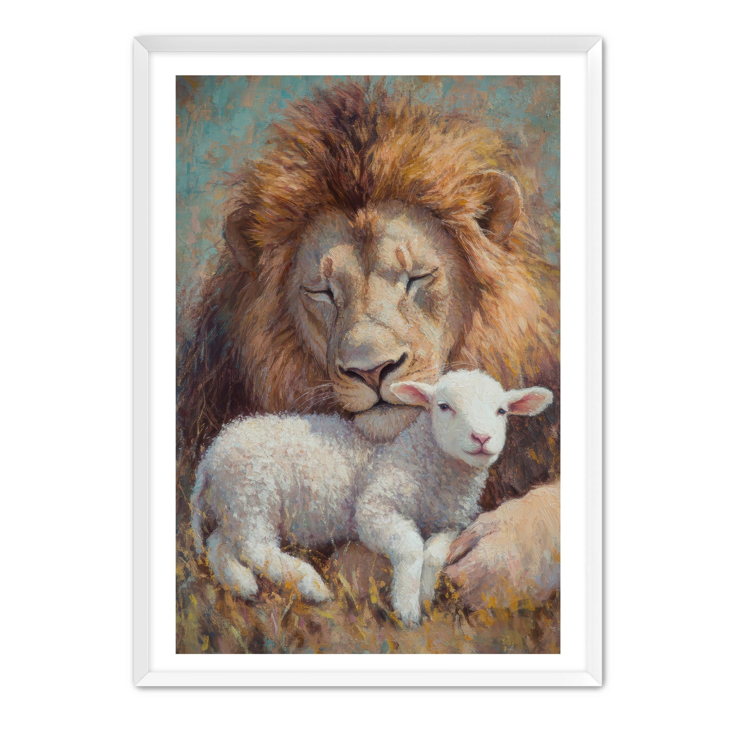Lion Protecting Lamb