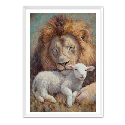 Lion Protecting Lamb