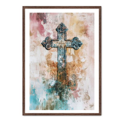Metal Style Cross Print