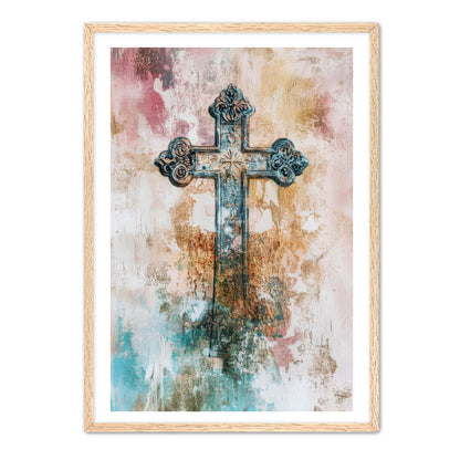 Metal Style Cross Print