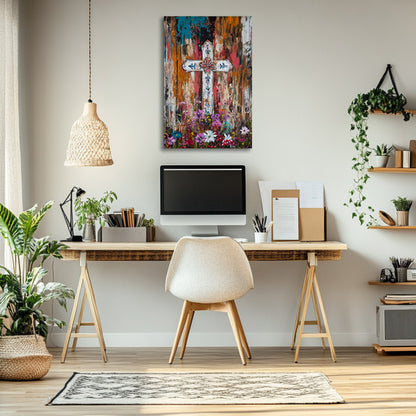Modern Style Cross Print