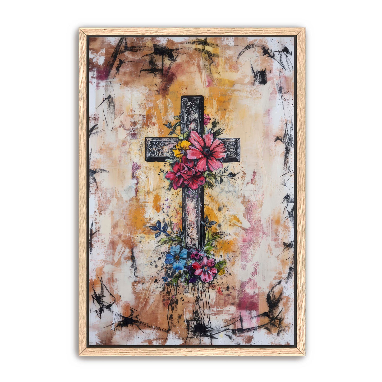 Modern Boho Print of Cross