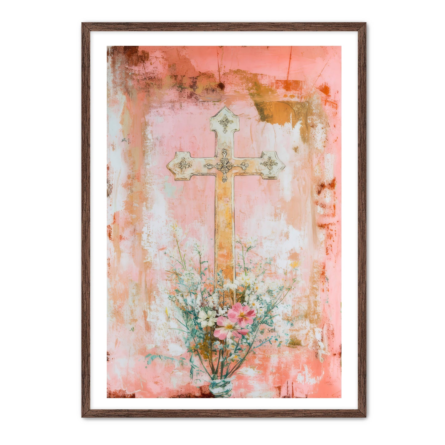 Modern Print of Cross