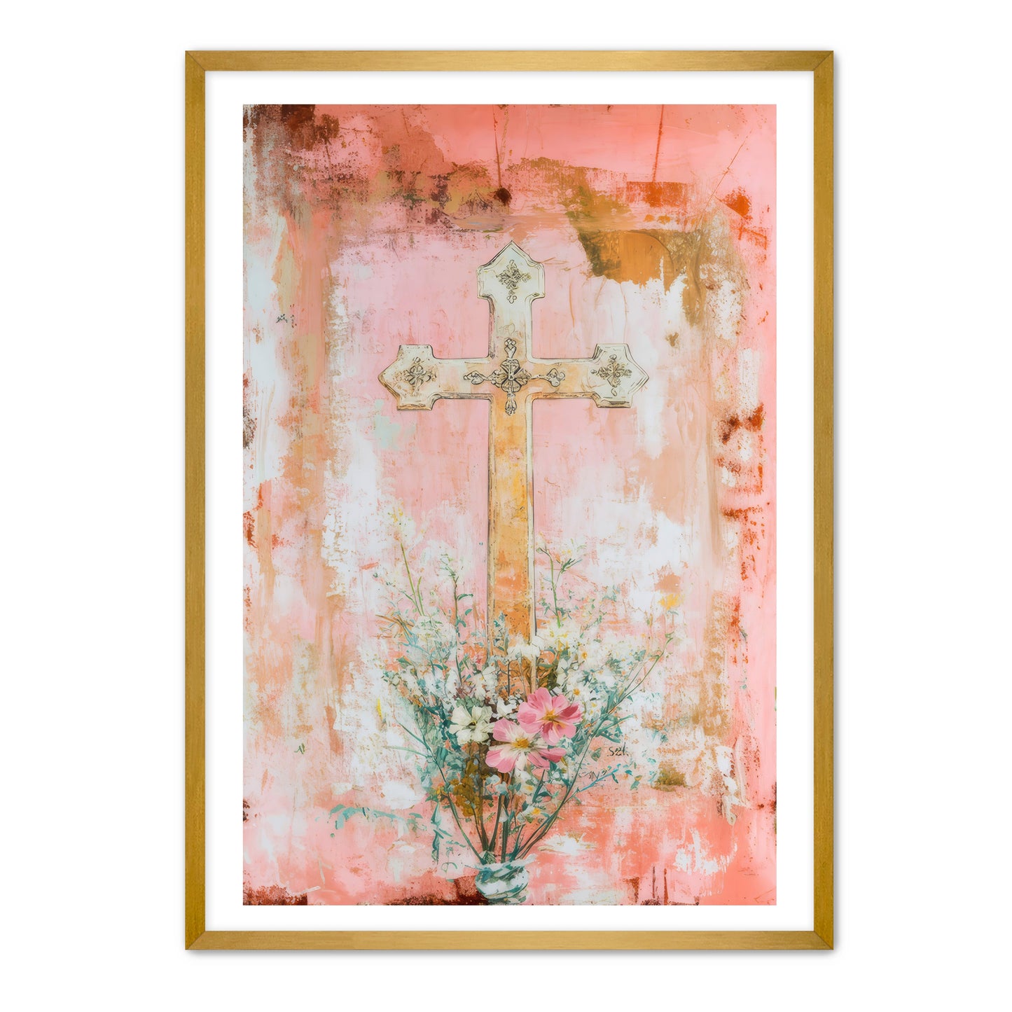 Modern Print of Cross