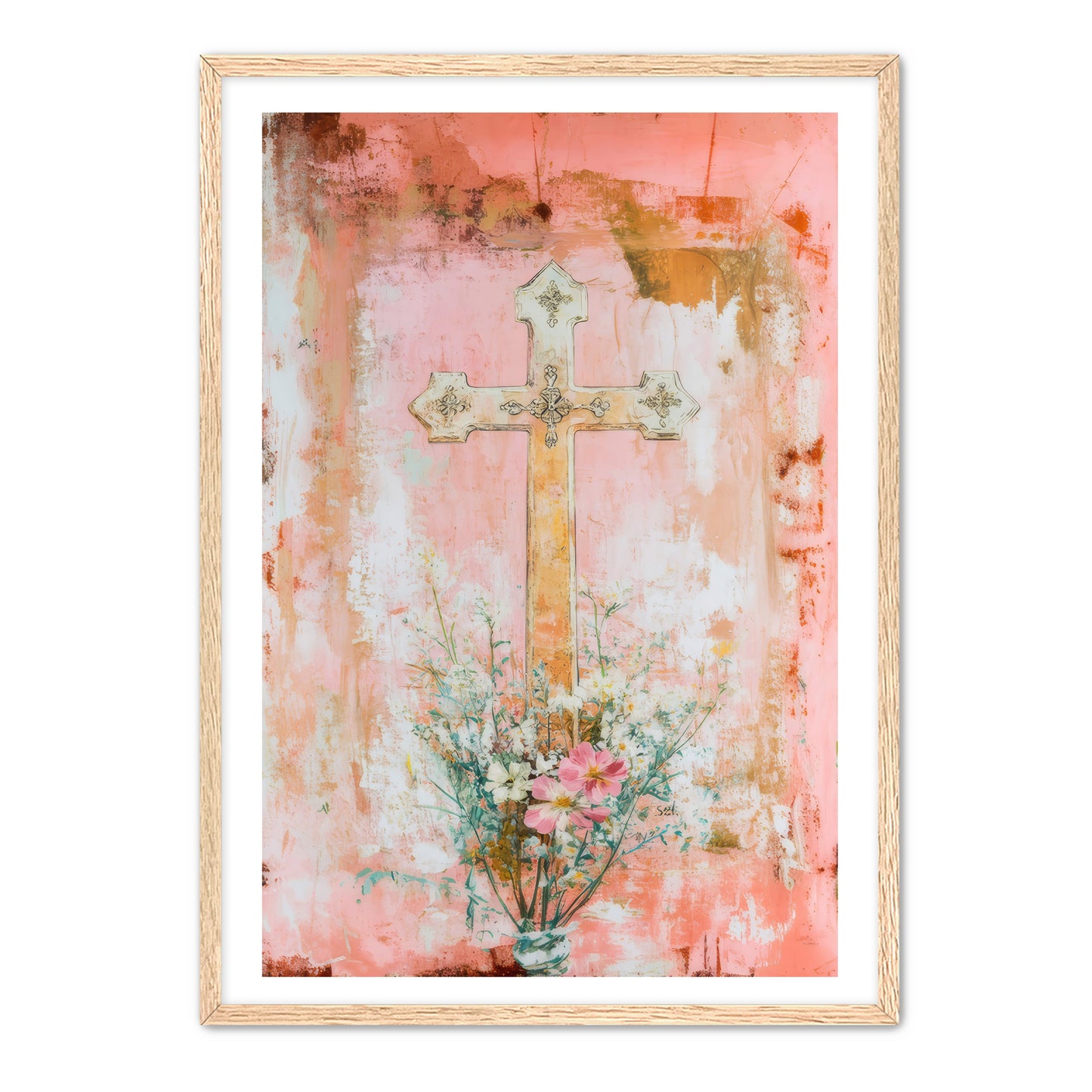 Modern Print of Cross