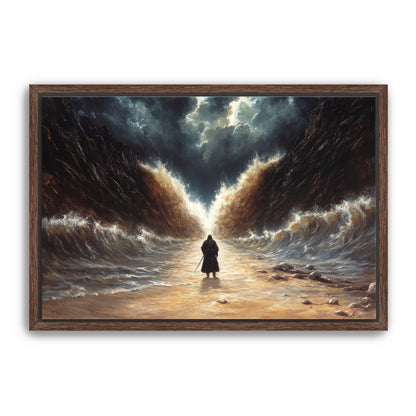 Moses Parting the Red Sea with Staff
